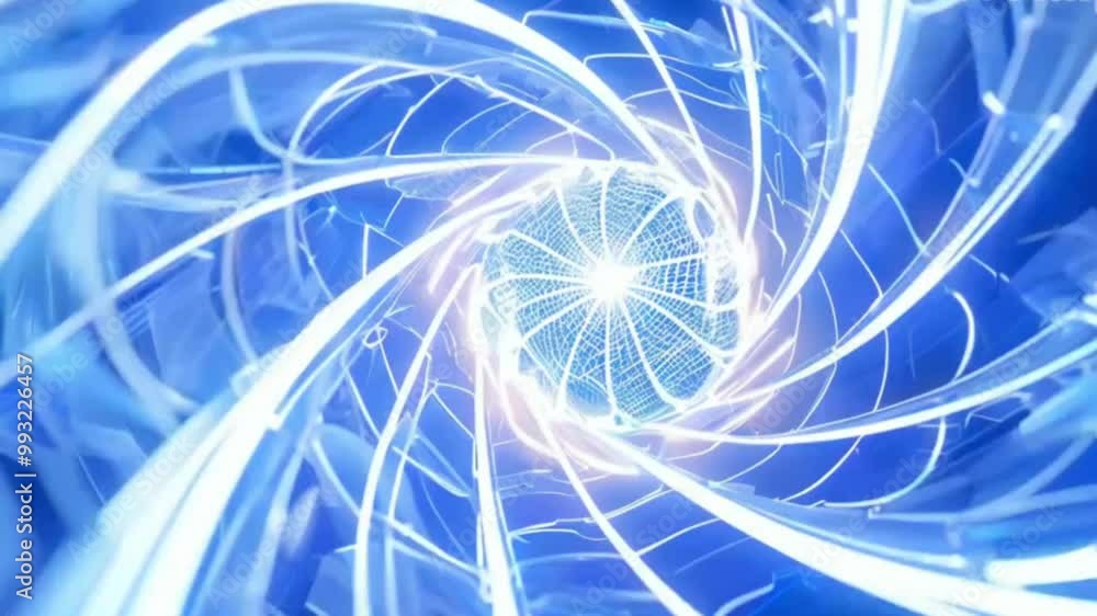 Poster abstract blue background with dynamic lines