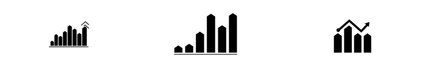 A thin line business graph illustration with a modern icon