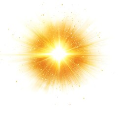 Golden Burst Abstract Background with Light Rays