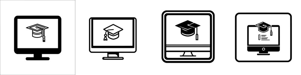 Outline icon for education, learning, universities, websites, educational websites