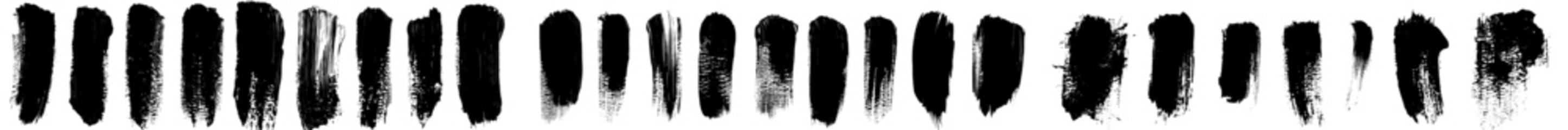 Grunge painted strokes with ink strokes for brush designs