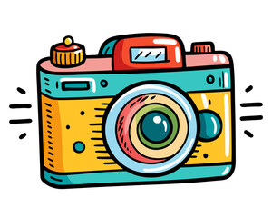  A hand-drawn doodle-style camera
