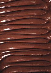 melted and shiny chocolate swirl 