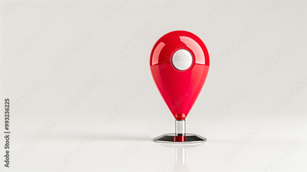 Poster location pin map marker symbol on white background for location tracking and navigation design