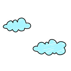 Children Drawing Cloud Doodle Color 