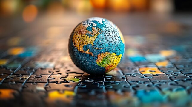 Globe Puzzle Photo: Earth, World Map