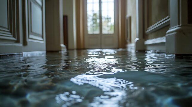 Flooded Home Interior Photo: Water Damage in a hallway