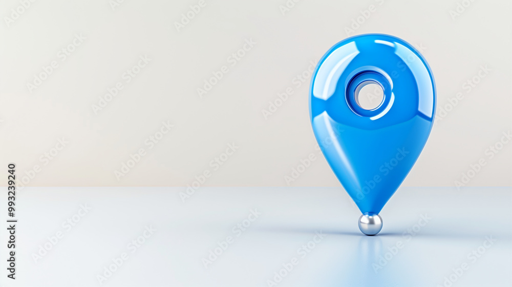 Poster location pin marker on a map with smooth design and modern style