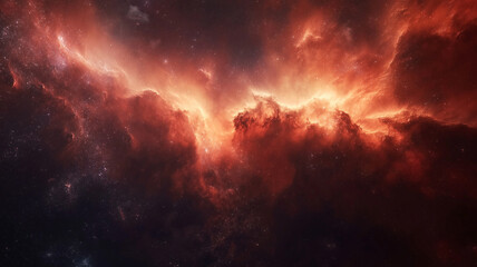 Abstract star nebula. Stardust. Deep space. AI generated.