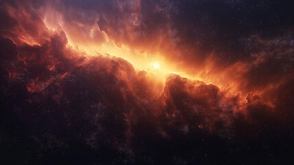 Naklejka premium Abstract star nebula. Stardust. Deep space. AI generated.