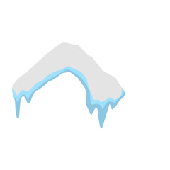 Snow Cap With Icicle Ornament Winter Decoration 