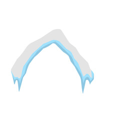 Snow Cap With Icicle Ornament Winter Decoration 