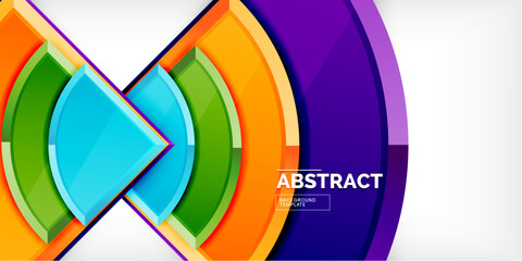 Obraz premium Triangle circles background. Vector Illustration For Wallpaper, Banner, Background, Card, Book Illustration, landing page