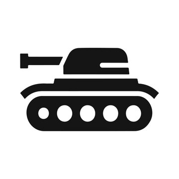 recommend clip art: Black silhouette military weapon tank icon design