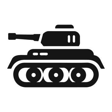 recommend clip art: Black silhouette military weapon tank icon design