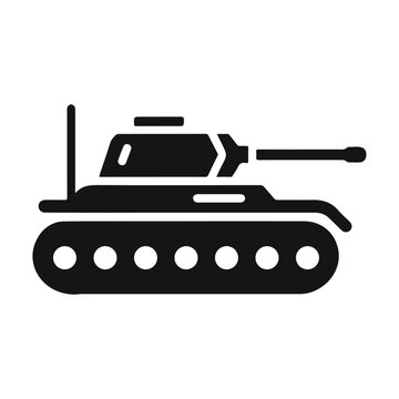 recommend clip art: Black silhouette military weapon tank icon design