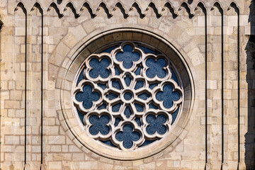 The window of the Matthias Church in Budapest
