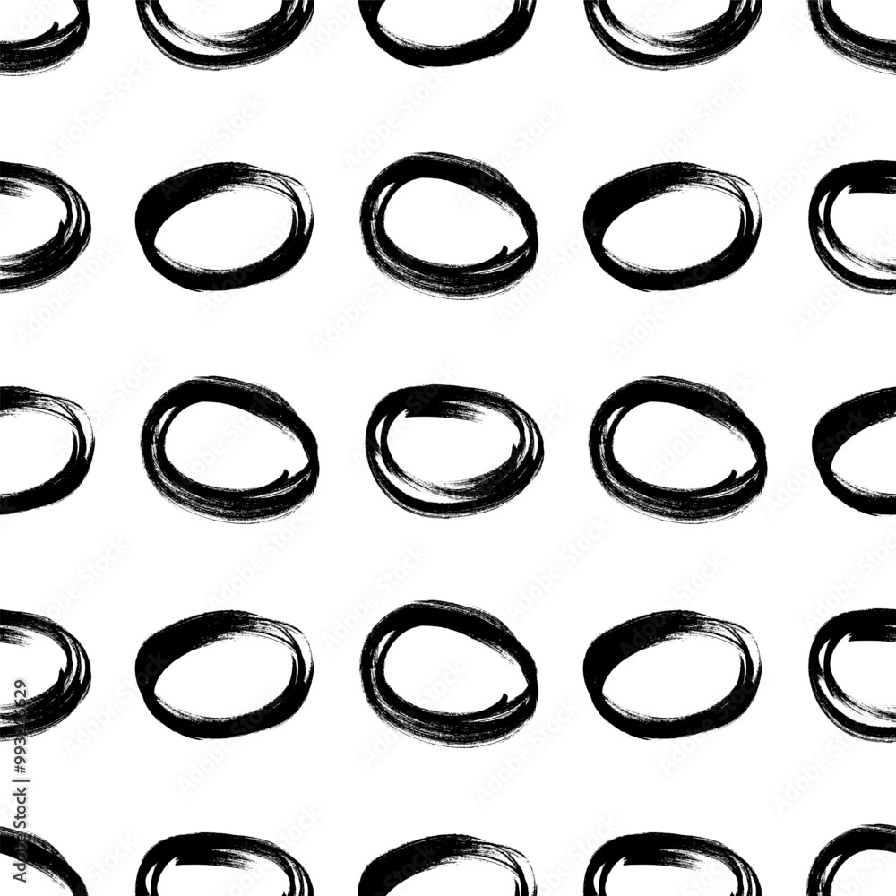 Aufkleber seamless pattern with sketch circles shape