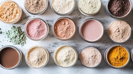 Protein-rich powders and drinks are dietary supplements that support fitness goals.