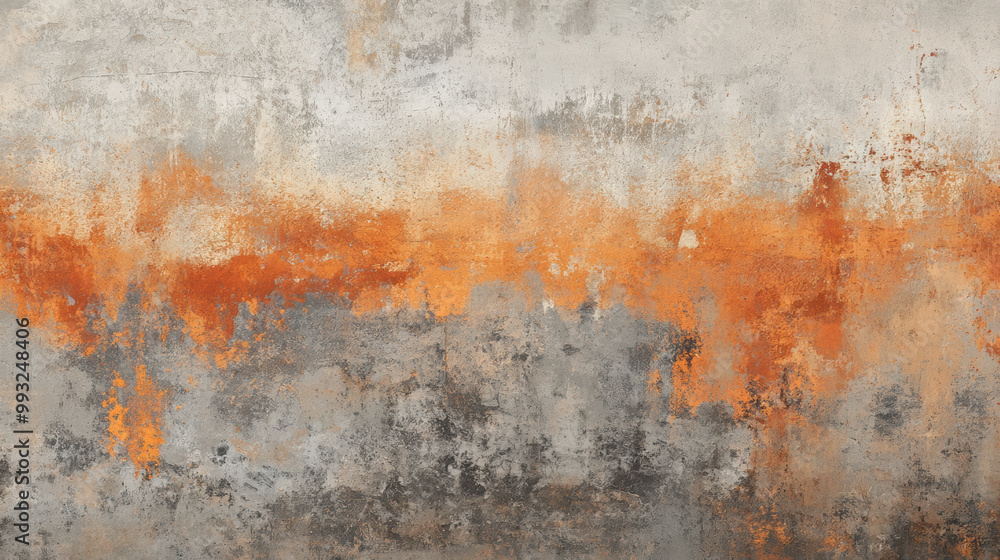 Poster Warm and inviting, this textured abstract background features rust orange and soft gray tones, creating perfect blend for modern decor. Ideal for various design projects