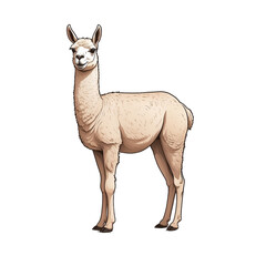 Fototapeta premium Lama vector illustration, Png.