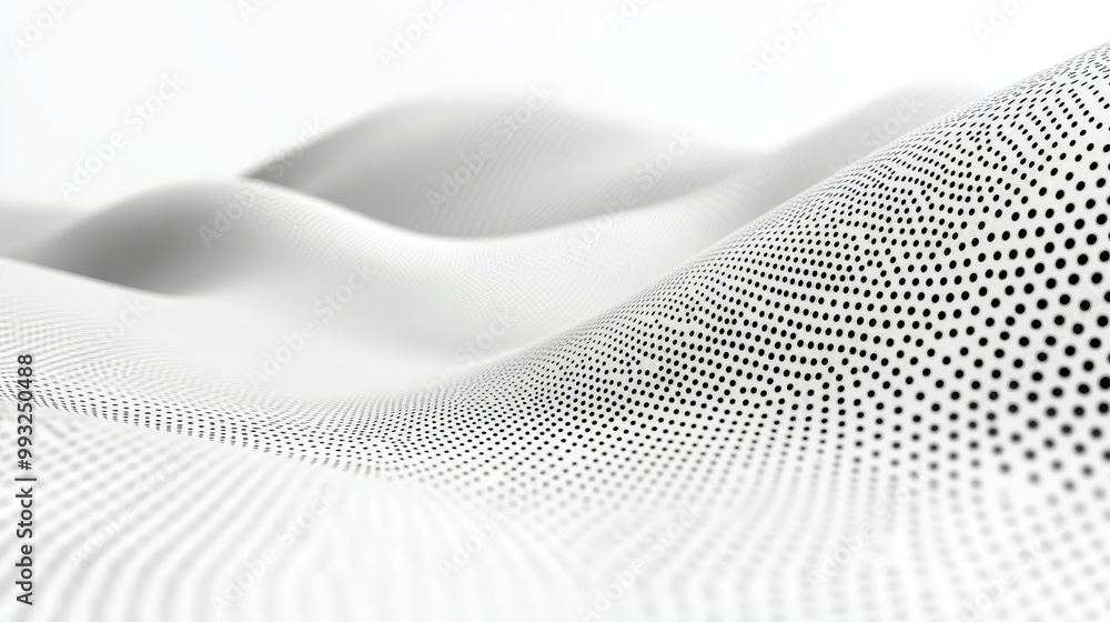Poster concept of big data. blockchains in 3d. information waves and global databases. neural networks and 