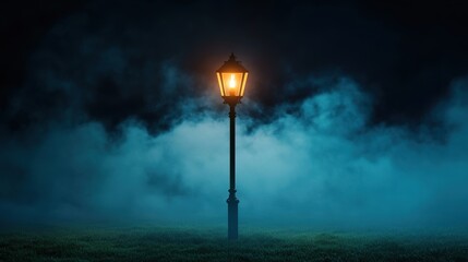 A lone lamppost, its gaslight casting a dim and ethereal glow, illuminates a scene of mystery and intrigue, leaving the viewer with a sense of wonder and anticipation.
