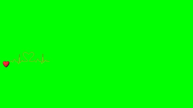 background green screen heartbeat footage