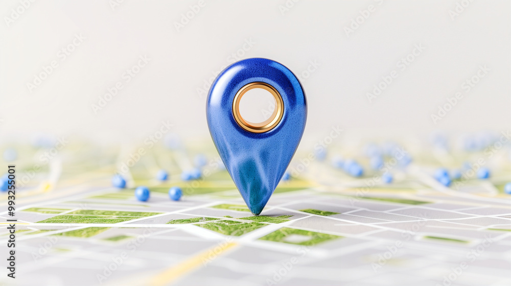 Aufkleber location pin on map with location marker and map pin highlighting navigation and geolocation concept