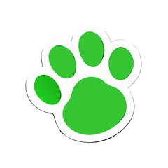 Cartoon Animal Paw Emoji Icon Isolated stock illustration