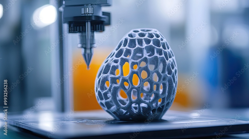 Aufkleber abstract 3d printed structure in artful design