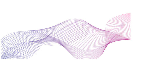 Wave lines smooth flowing dynamic isolated on white background. Technology, digital, communication, science, music concept vector background illustration