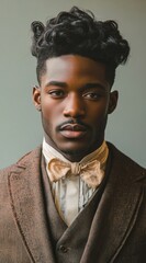 Obraz premium Retro Portrait of African American Man