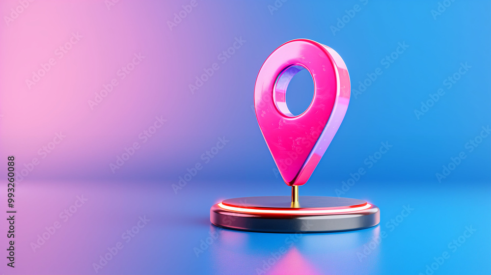 Aufkleber location pin map marker on colorful background with modern design and vibrant style