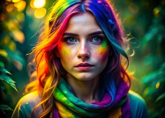 Obraz premium Exploring the Spectrum: The Colors of Visible Light and Their Significance in Nature and Science