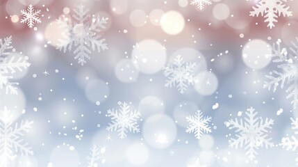 Naklejka premium Beautiful winter scene with delicate snowflakes and ice crystals on a light blue bokeh background, perfect for Christmas and seasonal designs, holiday cards, and winter-themed marketing materials. 