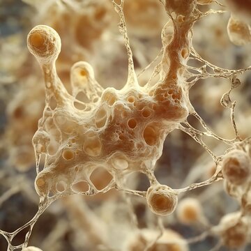 3D Illustration of an Osteoporosis Bone Cell Structure