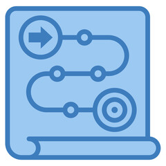 Project Roadmap Icon Element For Design