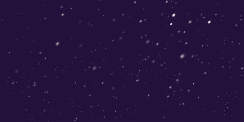Transparent Background with Snowflakes: Winter Snowfall and Various Snowflake Shapes