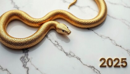 Fototapeta premium 2025 new year hd wallpaper golden snake year chinese