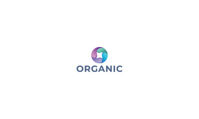 Colourful design letter o unique template logo