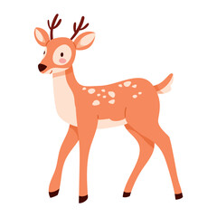 Red deer with antlers, wild forest animal.Wild animals, wild creatures, wildlife concept.