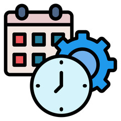 Time Management Icon Element For Design