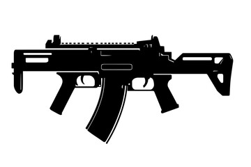 silhouette of a smg