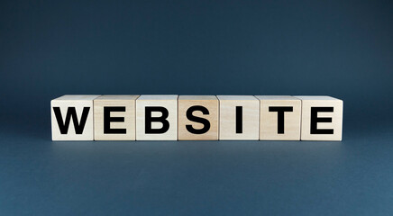 Wooden blocks spelling out the word WEBSITE