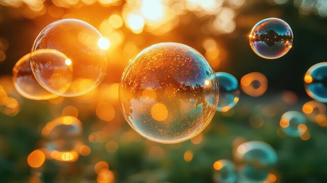 diverse group of kids joyfully playing with bubbles outdoors their laughter and excitement capture the essence of childhood and carefree moments