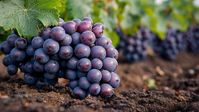 grapes that bear heavy fruit footage