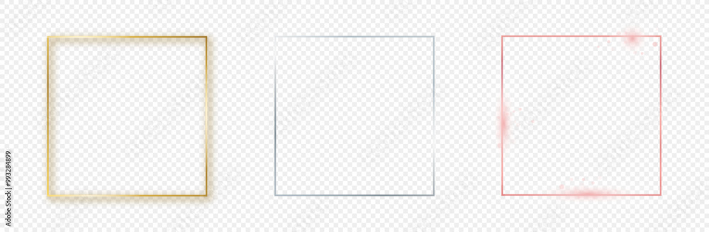 Poster set of three square frames