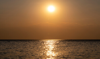 Spectacular sunset on the sea. Greece, Neos Marmaras.	