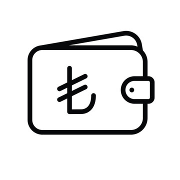 recommend clip art: Wallet Turkish lira, deposit cash, finance, economy line design